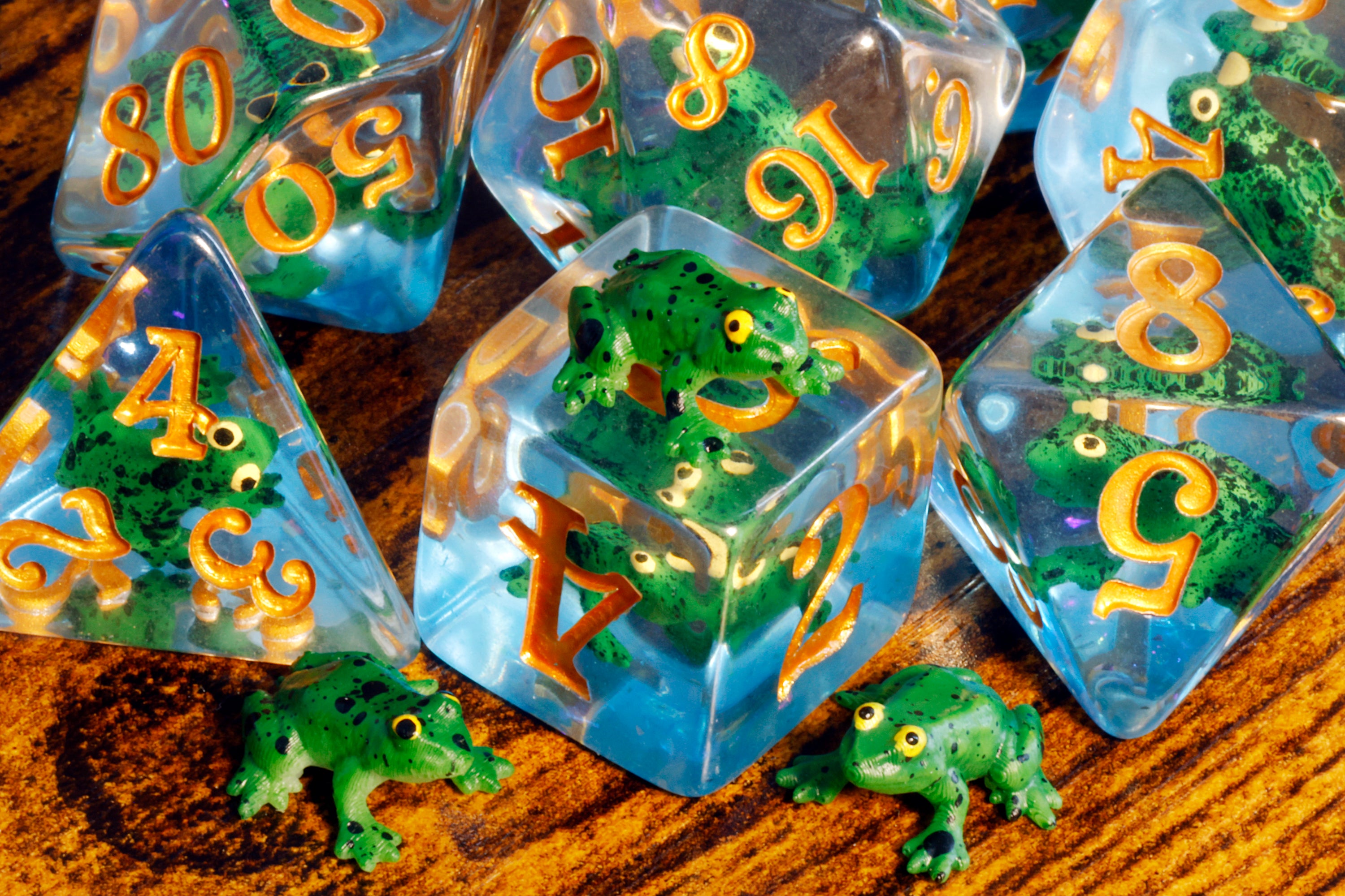 a close up of a number of plastic dices