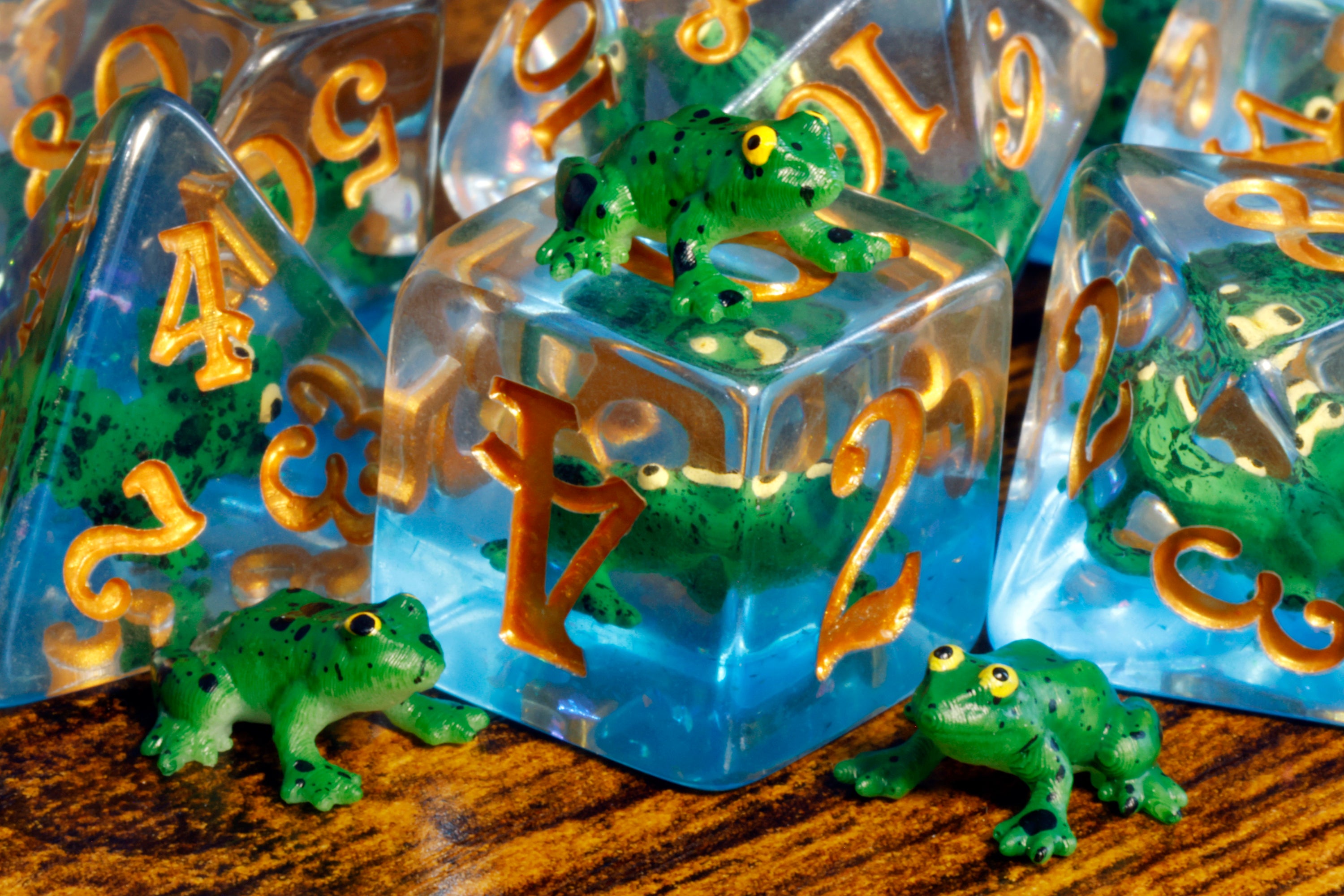 a close up of a group of toy animals on a table