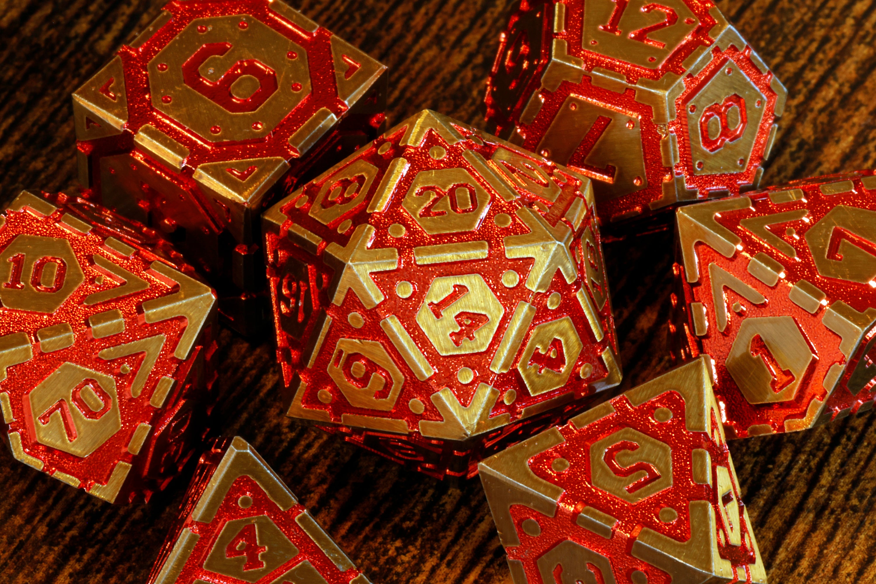 Volcanic Vault dice set