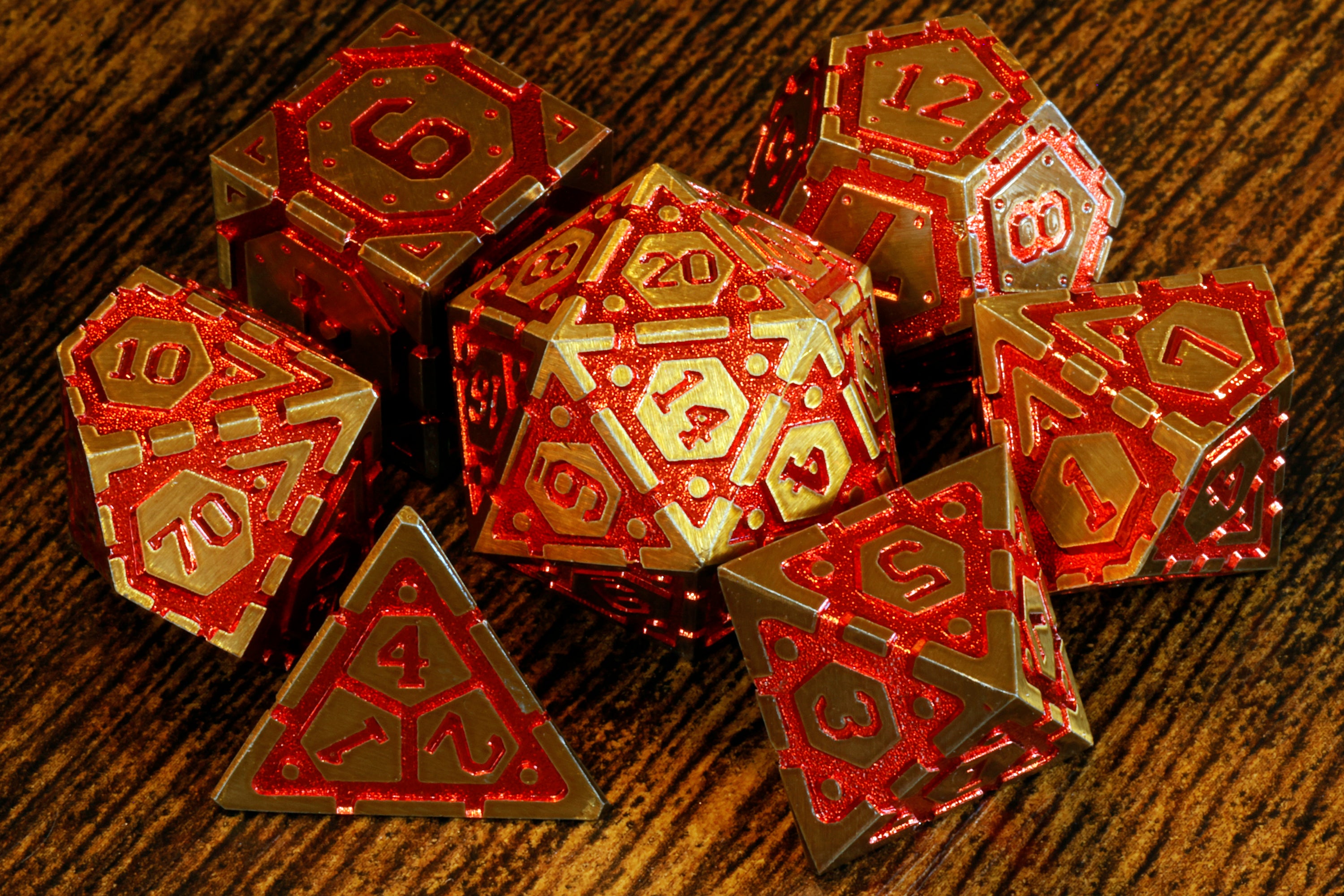 Volcanic Vault dice set