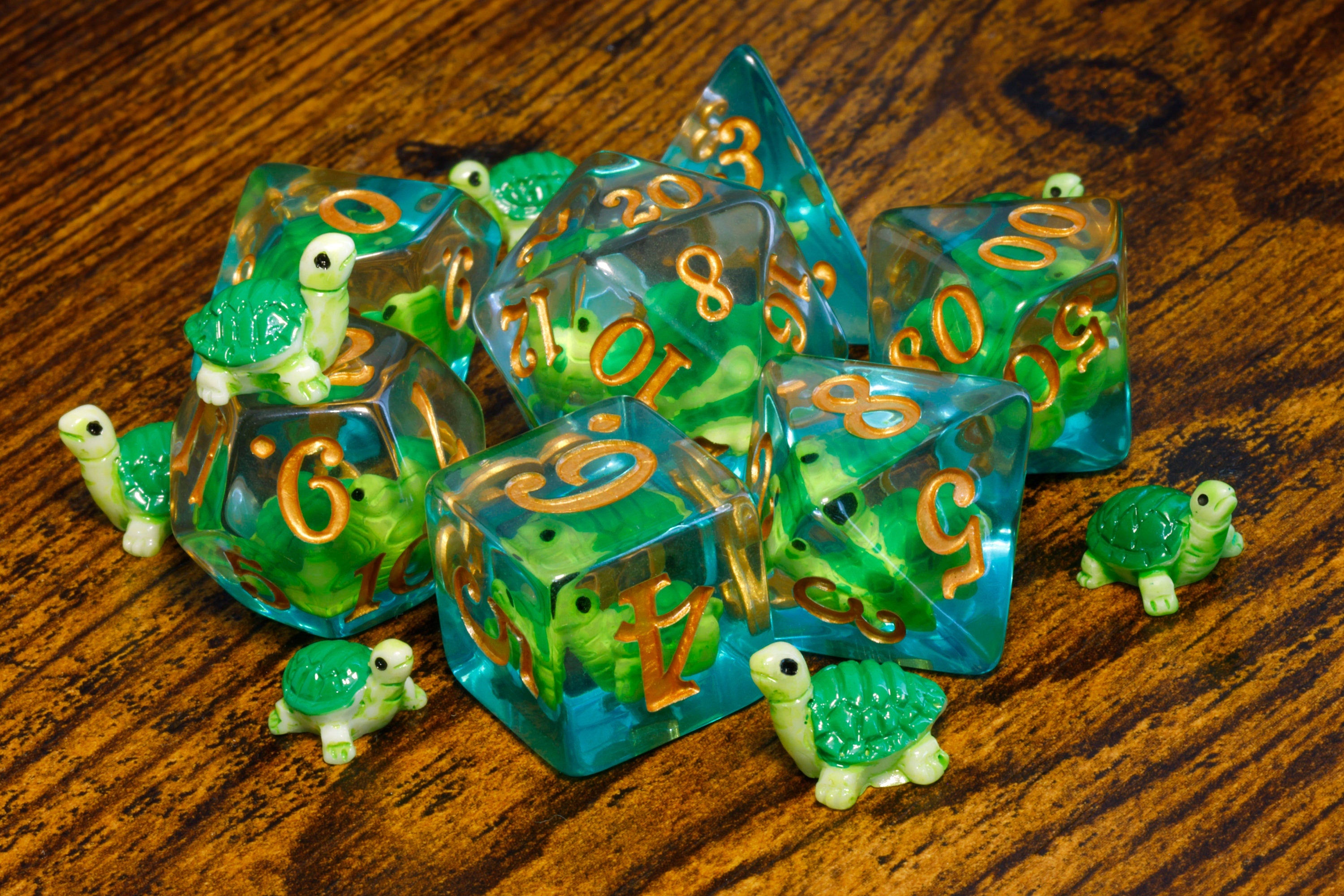 Green Turtle dice set