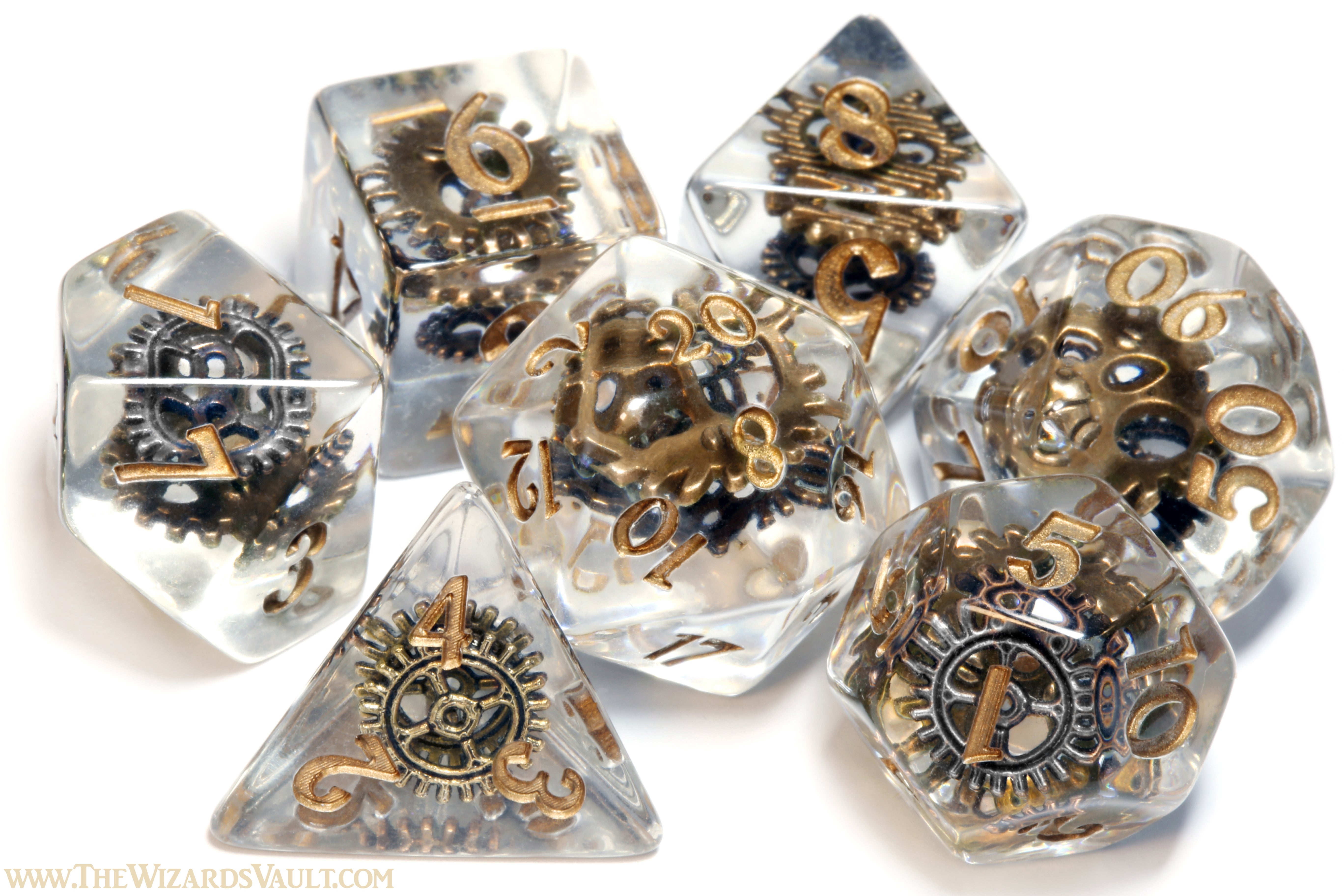 DND Dice set | Gnome artificer dice with gear inclusions l dice for ...