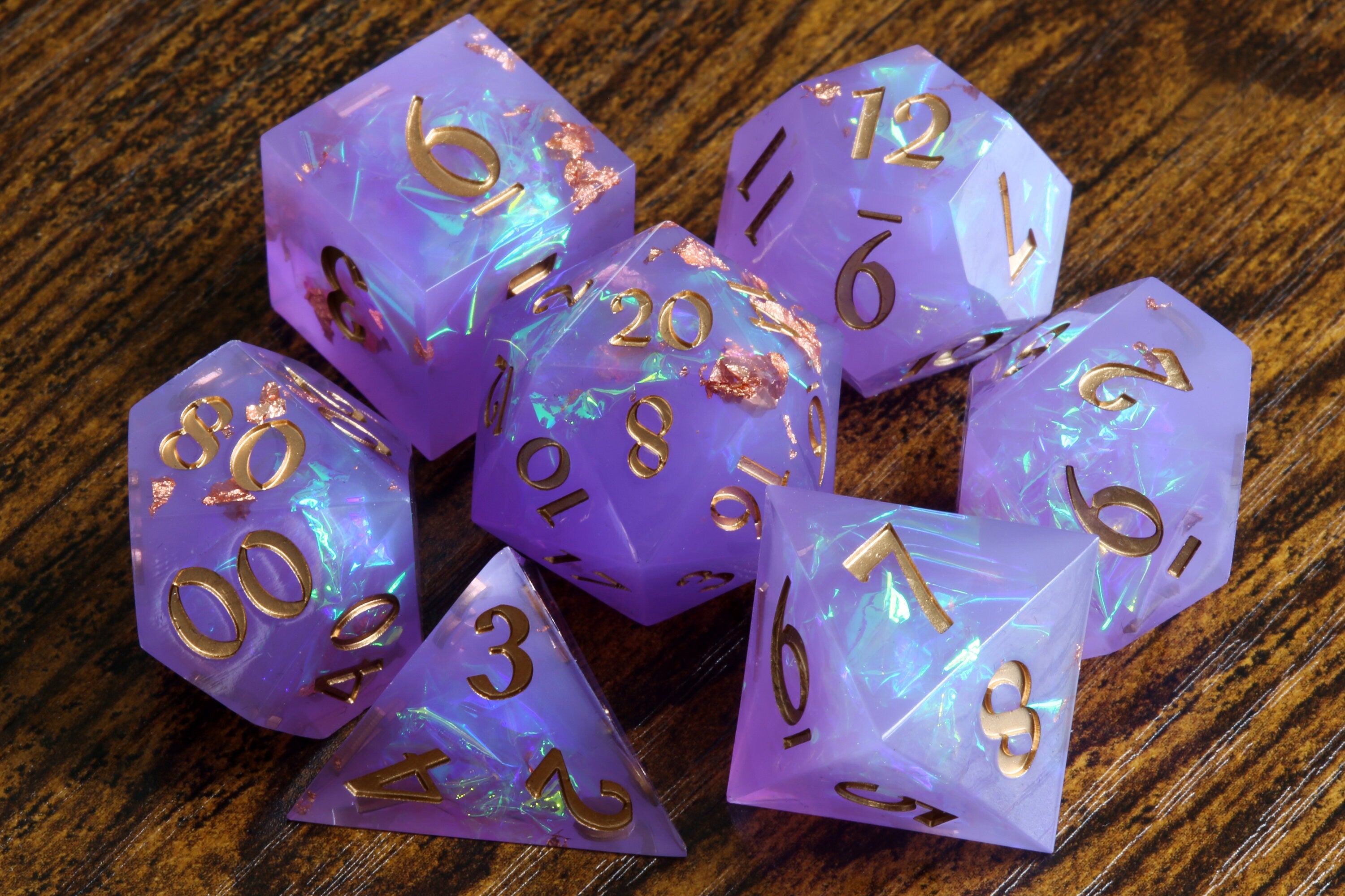 Purple Rose dice box and Enchantress's Wish dice